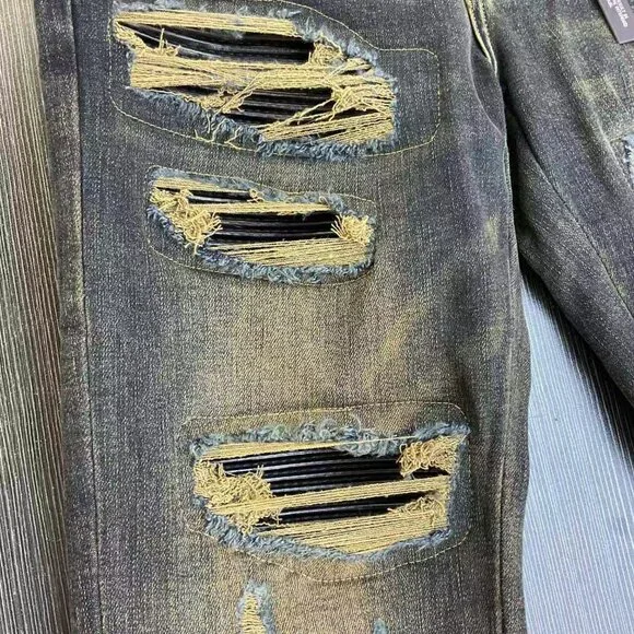 amiri vintage ripped casual jeans